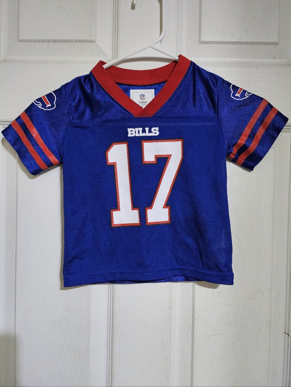 NFL TEAM APPAREL BUFFALO BILLS ALLEN #17 TODDLER KIDS JERSEY SIZE 2T BLUE/RED